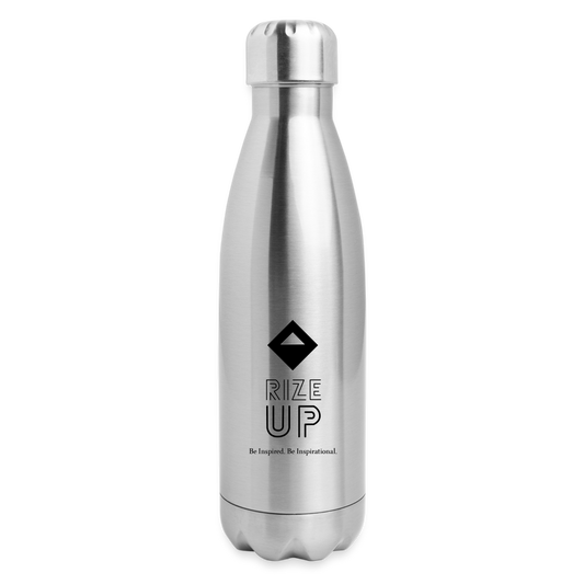 RIZEUP Logo, Water Bottle - silver