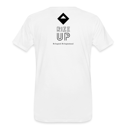 RIZEUP Logo, Organic T-Shirt - white